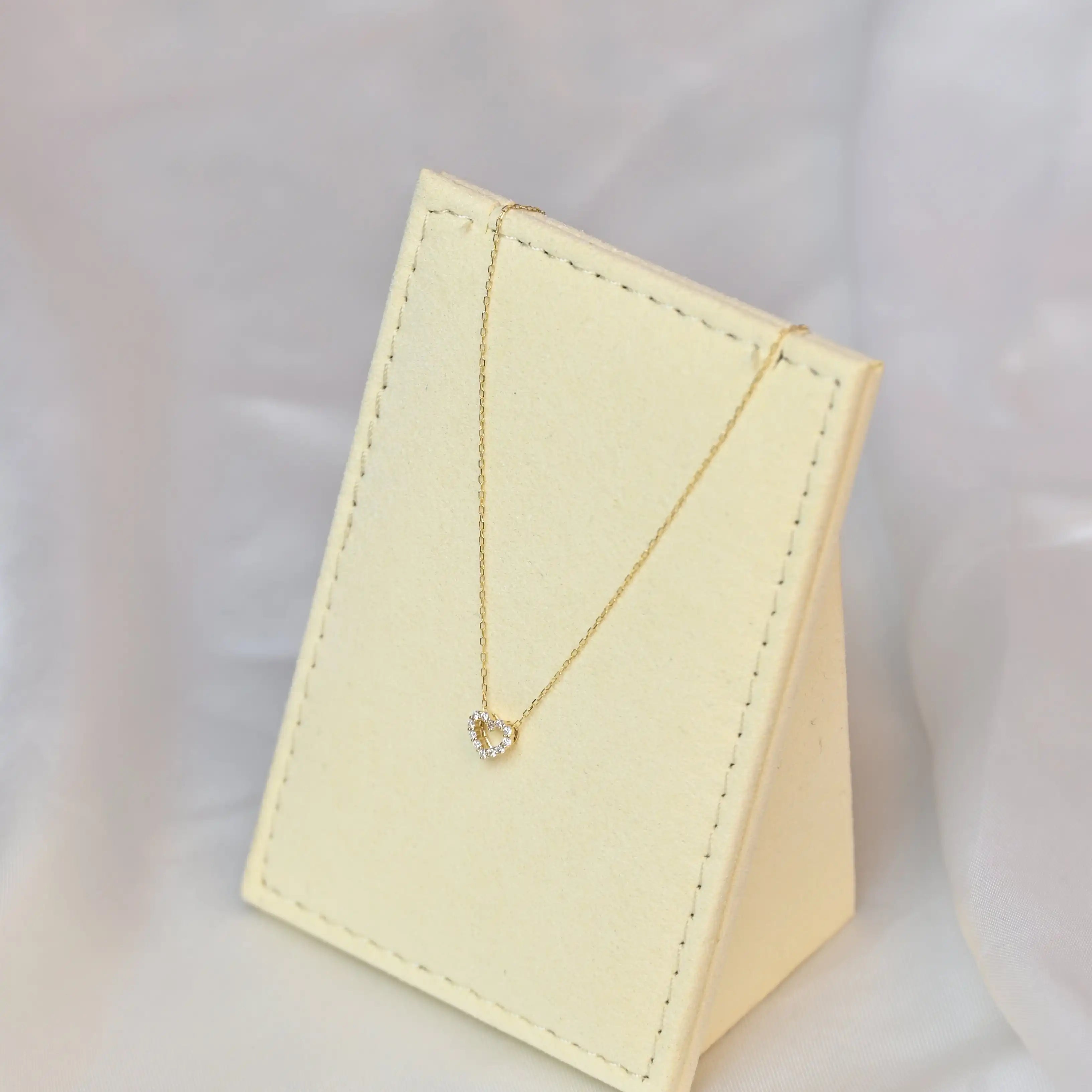 18K Yellow Gold Natural Diamond Bola Necklace - Si Clarity - King David #