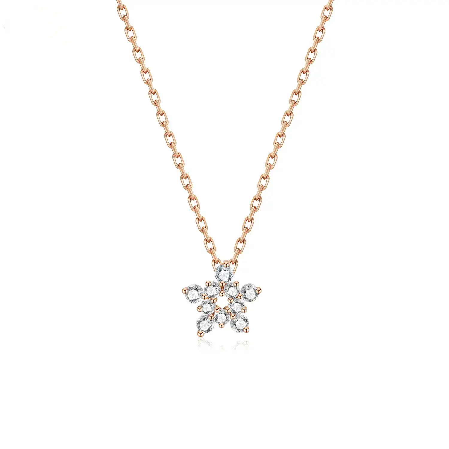 David's Star Diamond Necklace
