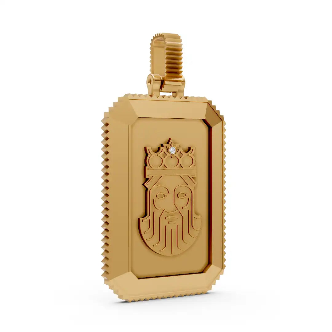 King David 18k Gold pendant on a white background