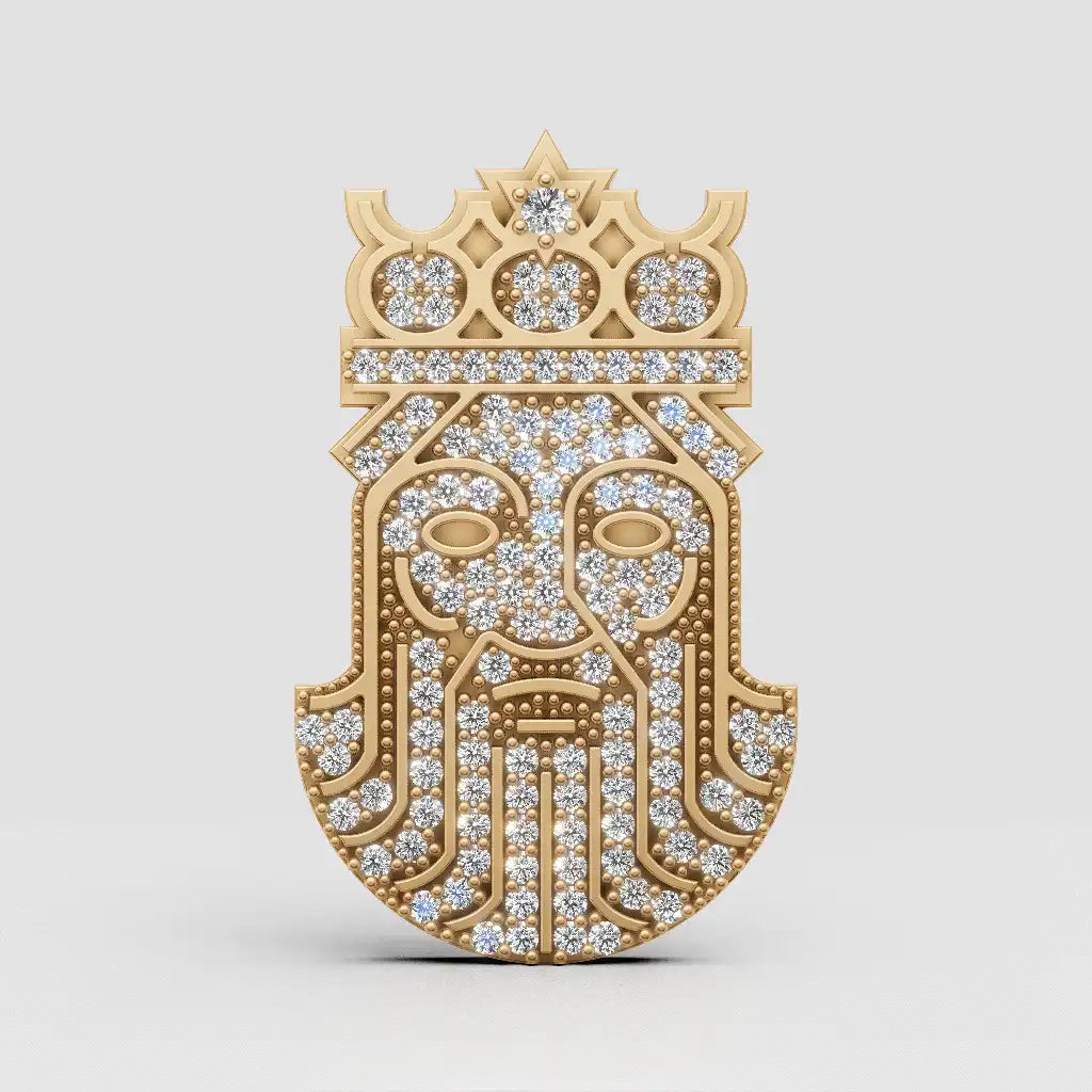 King David Gold Diamond Signature Earring - King David #