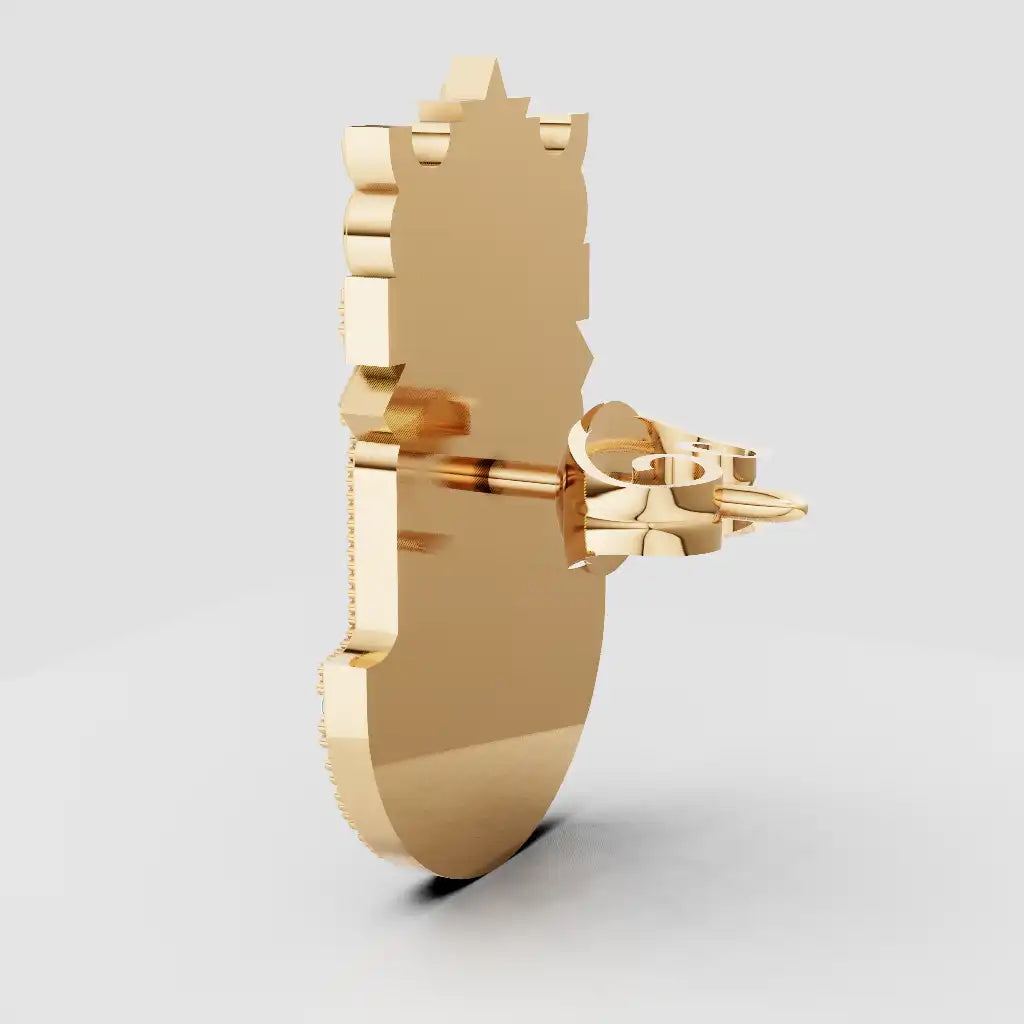 King David Gold Diamond Signature Earring - King David #