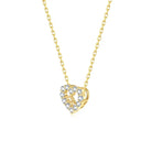 18K Yellow Gold Natural Diamond Bola Necklace - Si Clarity - King David #