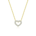 18K Yellow Gold Natural Diamond Bola Necklace - Si Clarity - King David #