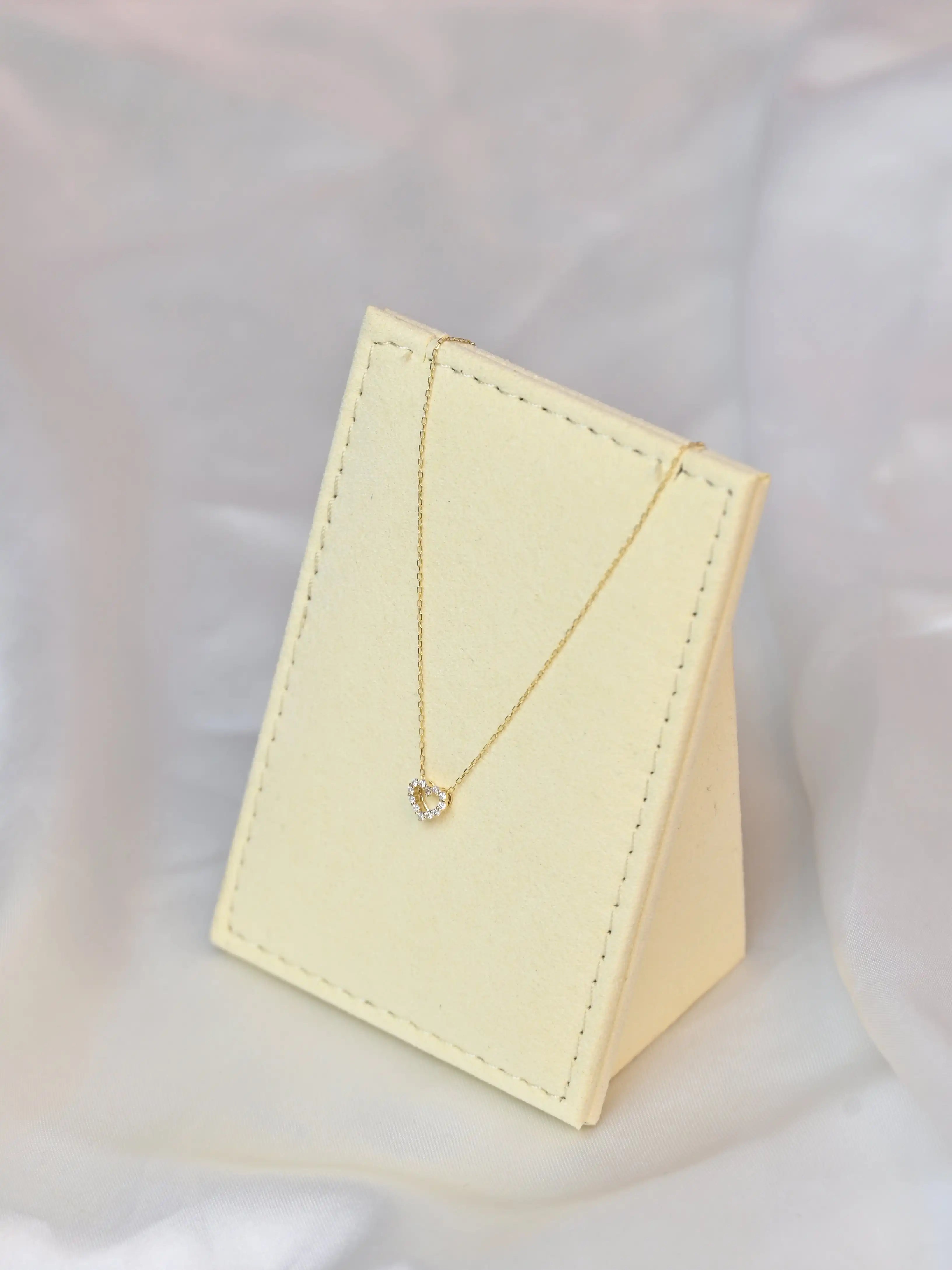 18K Yellow Gold Natural Diamond Bola Necklace - Si Clarity - King David #