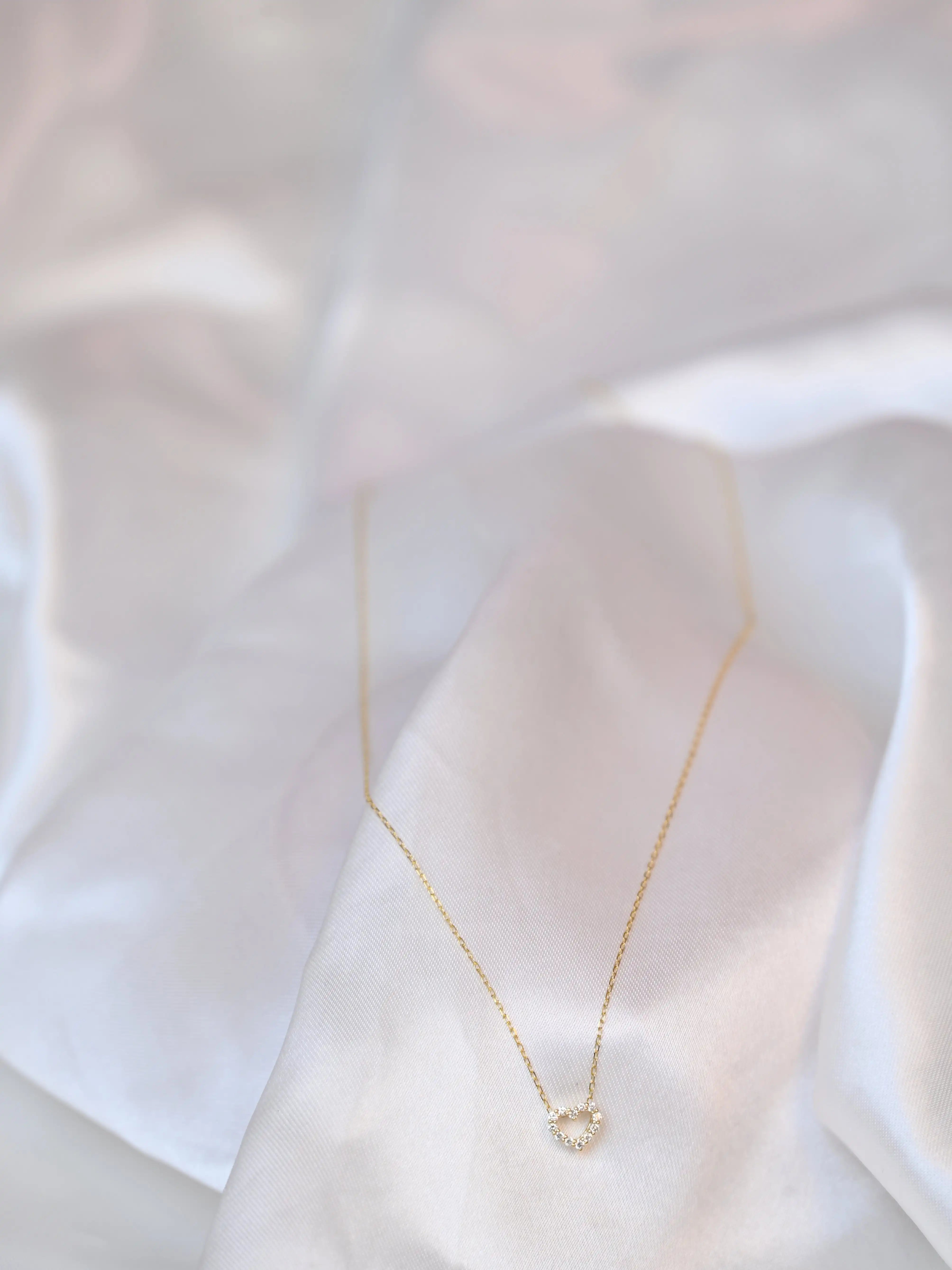 18K Yellow Gold Natural Diamond Bola Necklace - Si Clarity - King David #