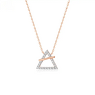 18k Yellow Gold Diamond Triangle Necklace - Everyday Elegance - King David #