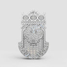 King David Iced Out Silver Earring