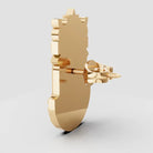King David Gold Diamond Signature Earring - King David #