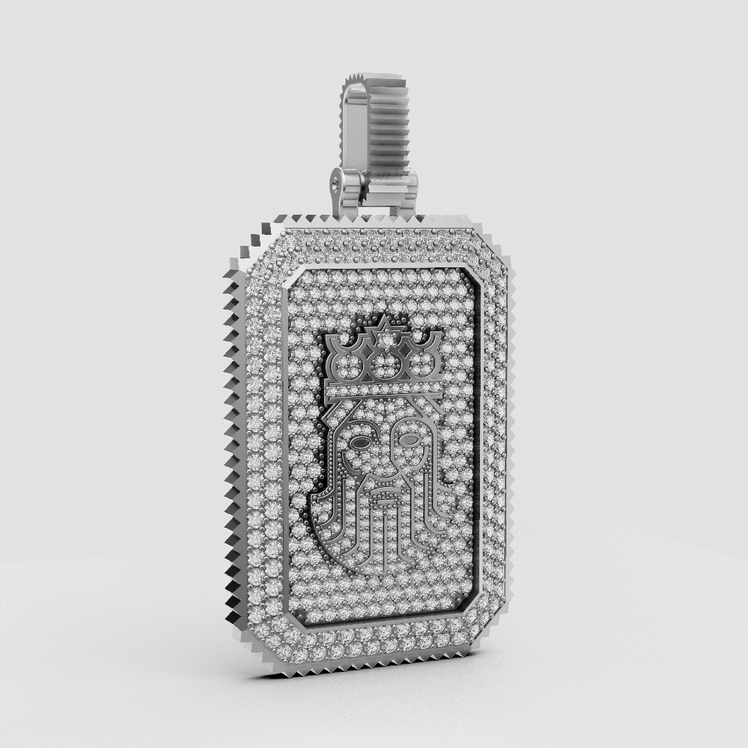 King David Pendant White Gold - King David #
