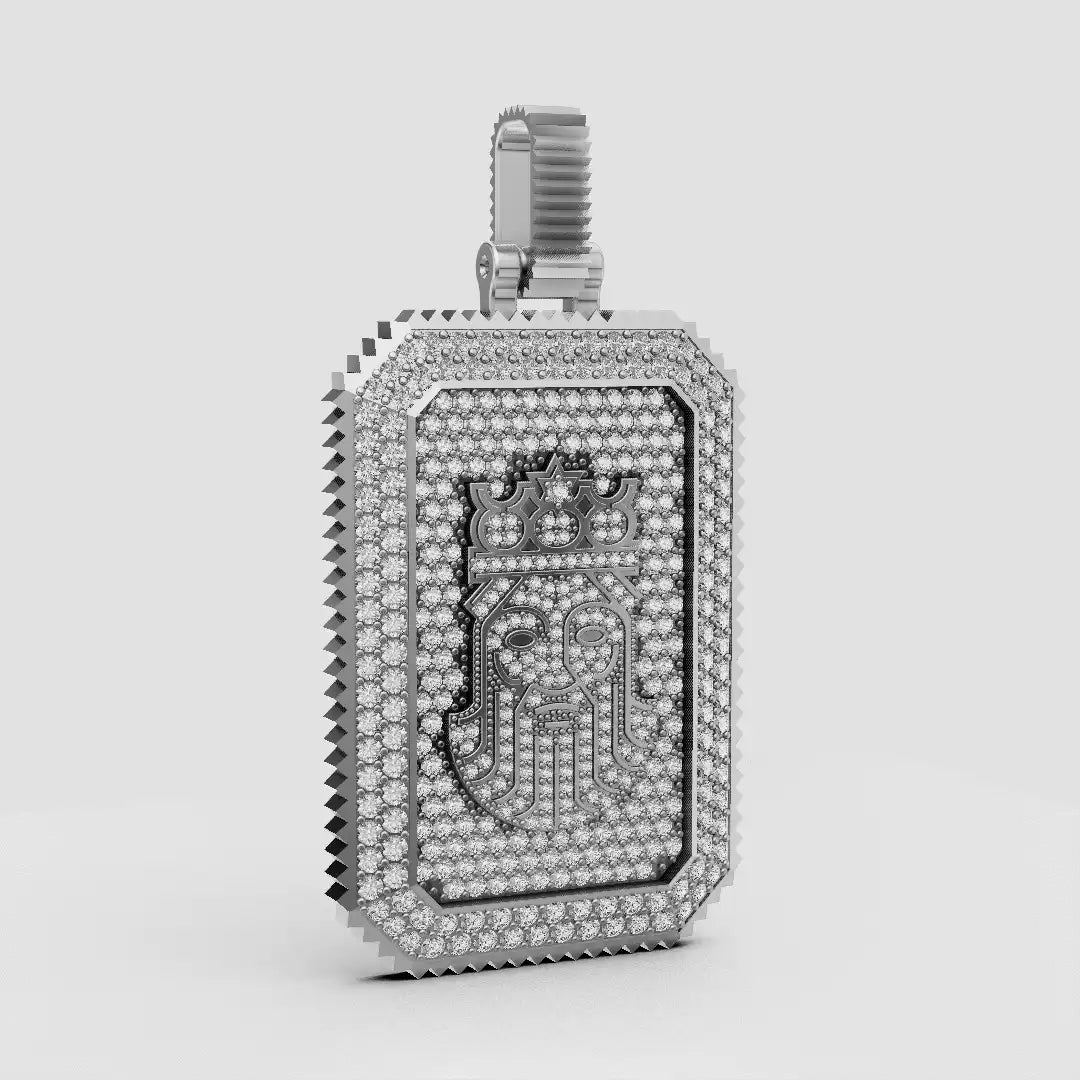 King David Pendant White Gold - King David #