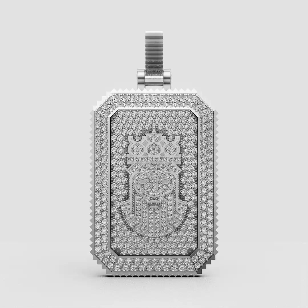 King David Pendant White Gold - King David #